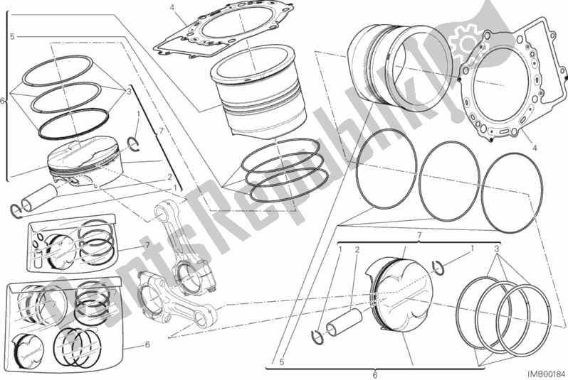 Alle onderdelen voor de Cilinders - Zuigers van de Ducati Superbike 1199 Panigale S ABS Brasil 2015